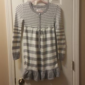 Girl's Size 14 Silver Shimmer Sweater Dress